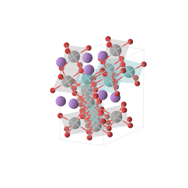 Crystal structure of Li4Nb3O16V5 (monoclinic, Cm (No. 8))