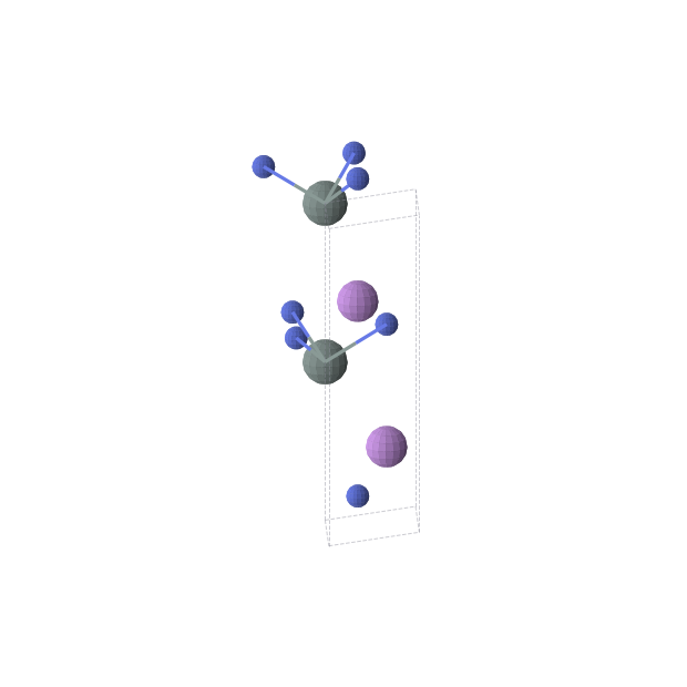 Crystal structure of LiSnN (hexagonal, P63mc (No. 186))