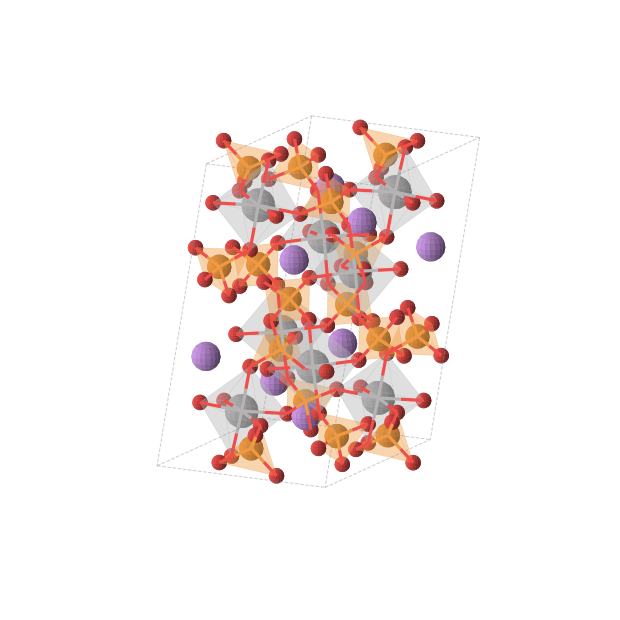 Crystal structure of LiVP2O7 (monoclinic, C2/c (No. 15))