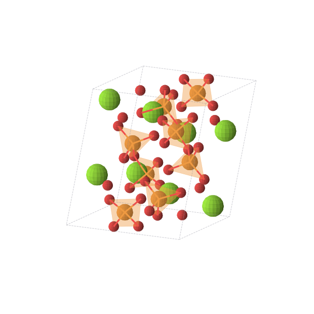 Crystal structure of Mg2P2O7 (monoclinic, P21/c (No. 14))