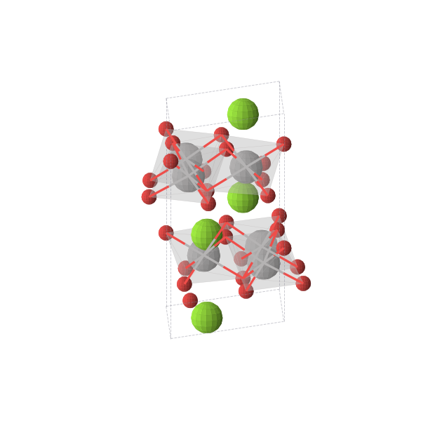 Crystal structure of Mg2V3O8 (trigonal, P31c (No. 159))