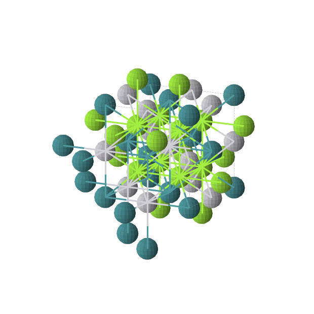 Crystal structure of Mg2PtRh (cubic, Fm-3m (No. 225))