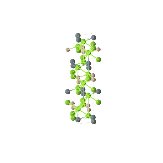 Crystal structure of Mg4SiSn (trigonal, R-3m (No. 166))