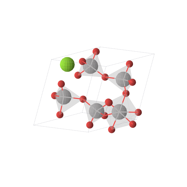 Crystal structure of MgV5O12 (triclinic, P1 (No. 1))