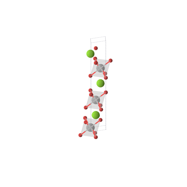 Crystal structure of MgO2V (trigonal, R3m (No. 160))