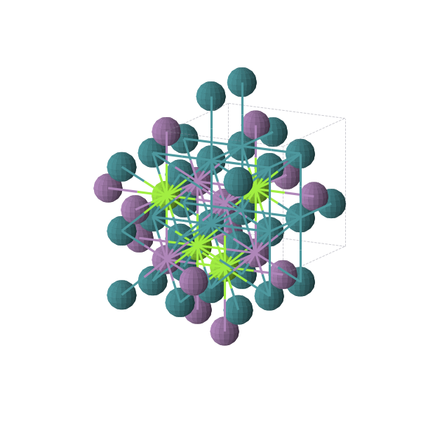Crystal structure of MgRh2Sb (cubic, Fm-3m (No. 225))
