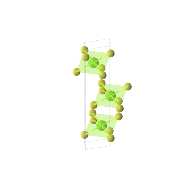 Crystal structure of MgS2 (trigonal, R-3m (No. 166))