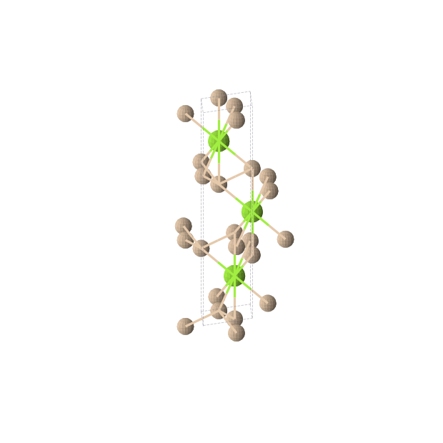 Crystal structure of MgSi2 (trigonal, R-3m (No. 166))