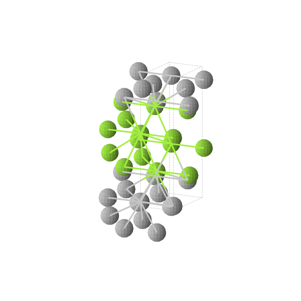 Crystal structure of MgTi (orthorhombic, Pmmn (No. 59))