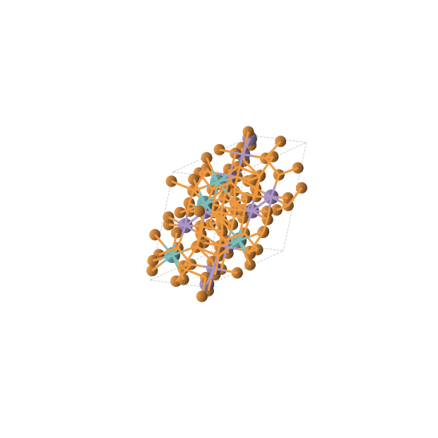 Crystal structure of Mn4Mo2P24 (monoclinic, C2/c (No. 15))