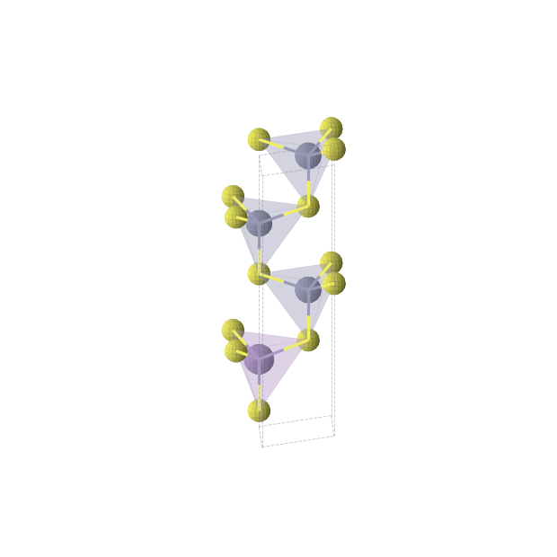 Crystal structure of MnZn3S4 (trigonal, P3m1 (No. 156))