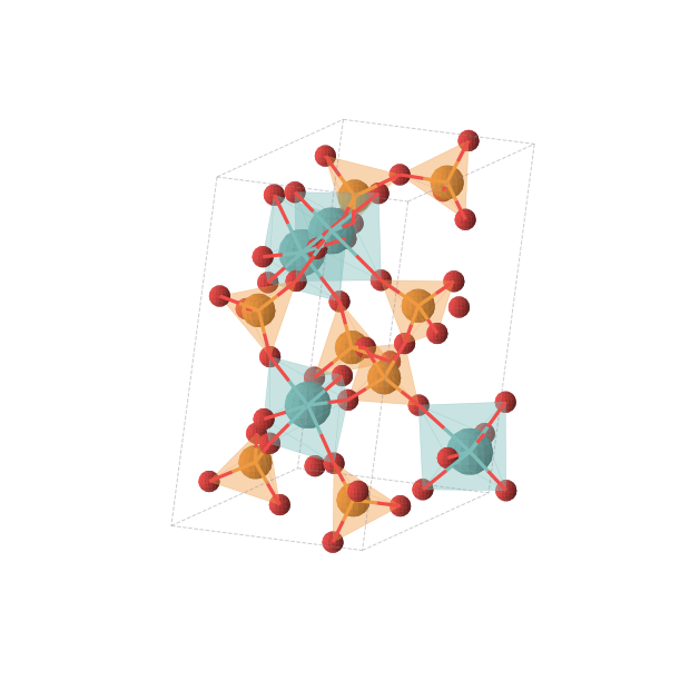 Crystal structure of Mo4O30P8 (monoclinic, Pc (No. 7))