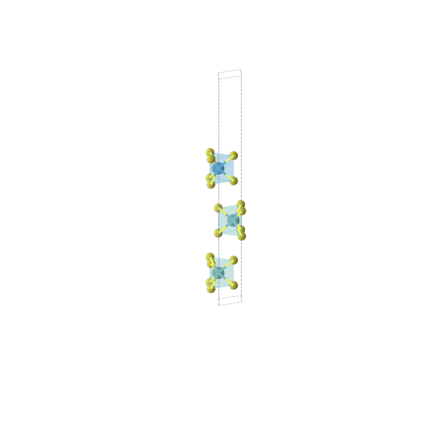 Crystal structure of Mo2WS6 (trigonal, P3m1 (No. 156))