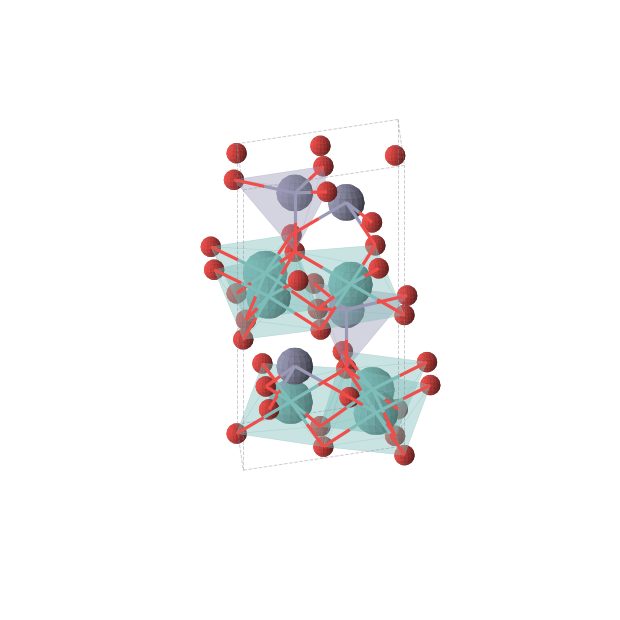 Crystal structure of Zn2Mo3O8 (hexagonal, P63mc (No. 186))