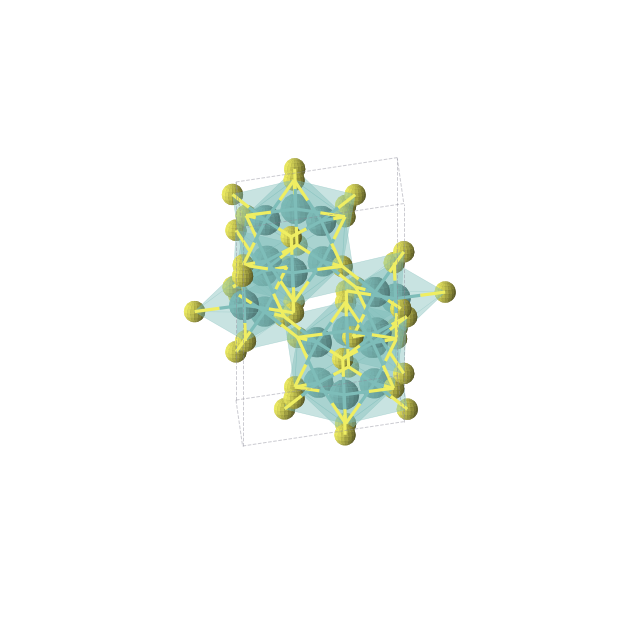 Crystal structure of Mo3S4 (trigonal, R-3 (No. 148))