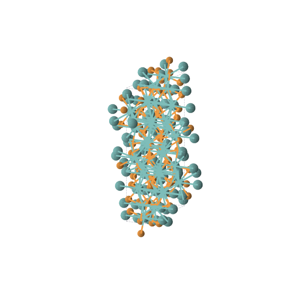 Crystal structure of Mo4P3 (orthorhombic, Pnma (No. 62))