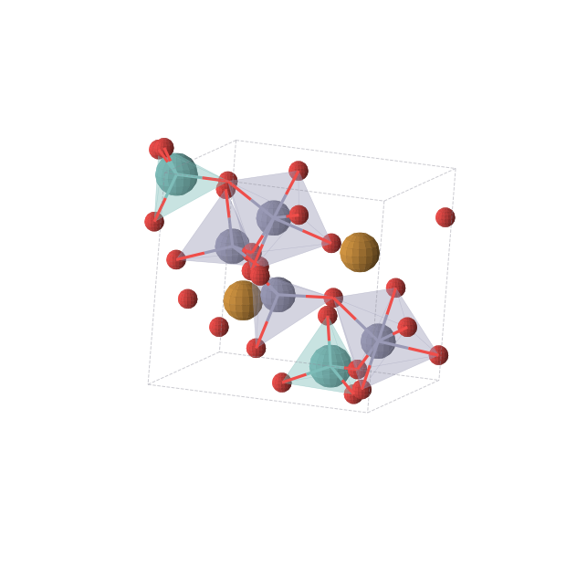Crystal structure of Mo2O14Te2Zn4 (monoclinic, P21 (No. 4))