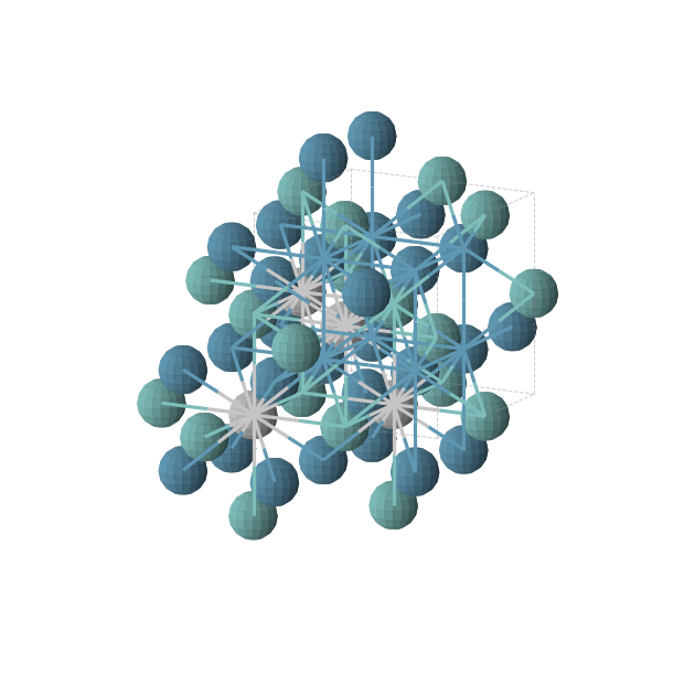 Crystal structure of Mo1Re2Ti1 (cubic, Fm-3m (No. 225))