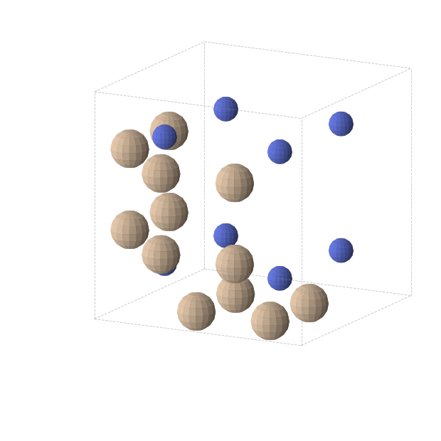 Crystal structure of Si3N2 (cubic, Pm-3m (No. 221))