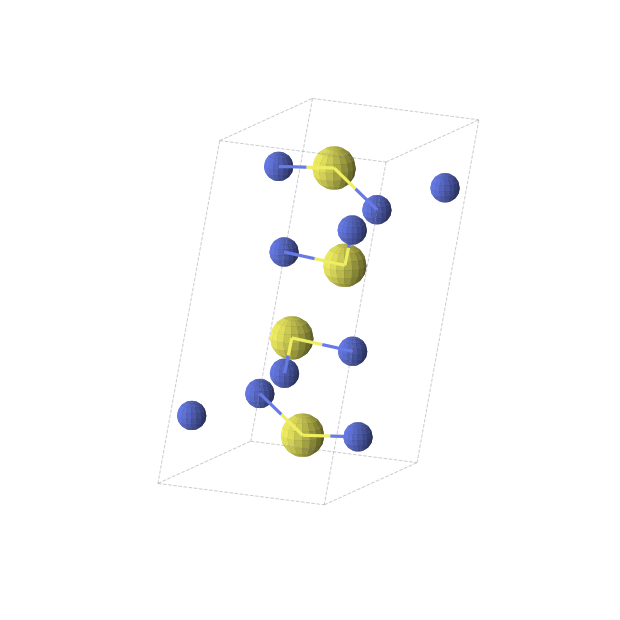 Crystal structure of SN (monoclinic, P21/c (No. 14))