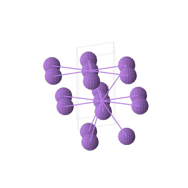 Crystal structure of Na (hexagonal, P63/mmc (No. 194))