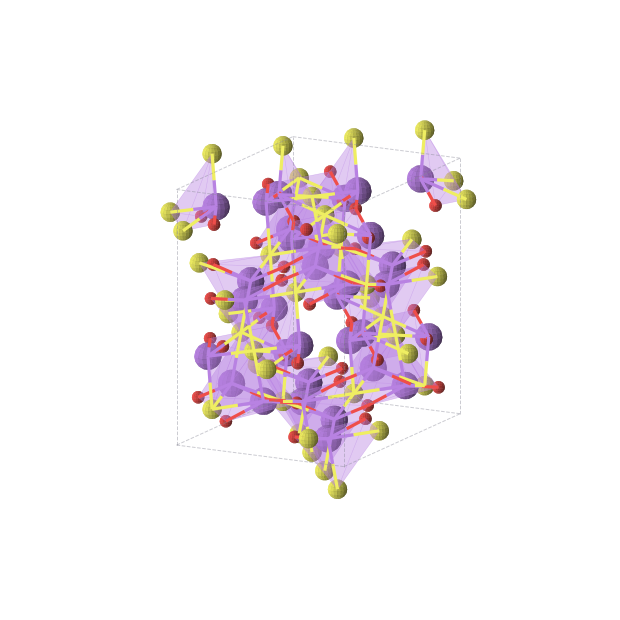 Crystal structure of Na8O8S4 (orthorhombic, Fddd (No. 70))