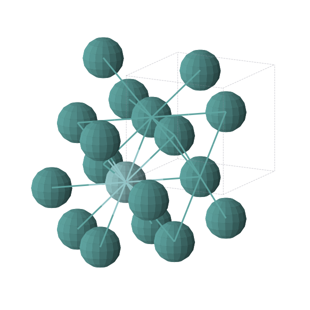 Crystal structure of NbRu3 (cubic, Pm-3m (No. 221))