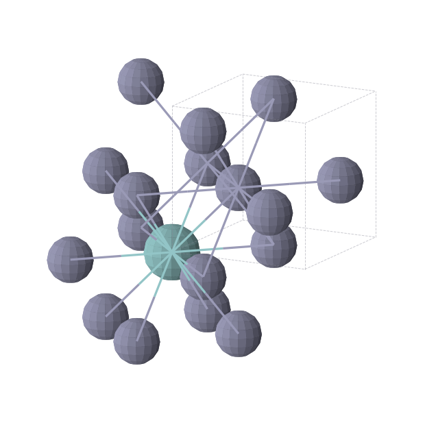 Crystal structure of NbZn3 (cubic, Pm-3m (No. 221))