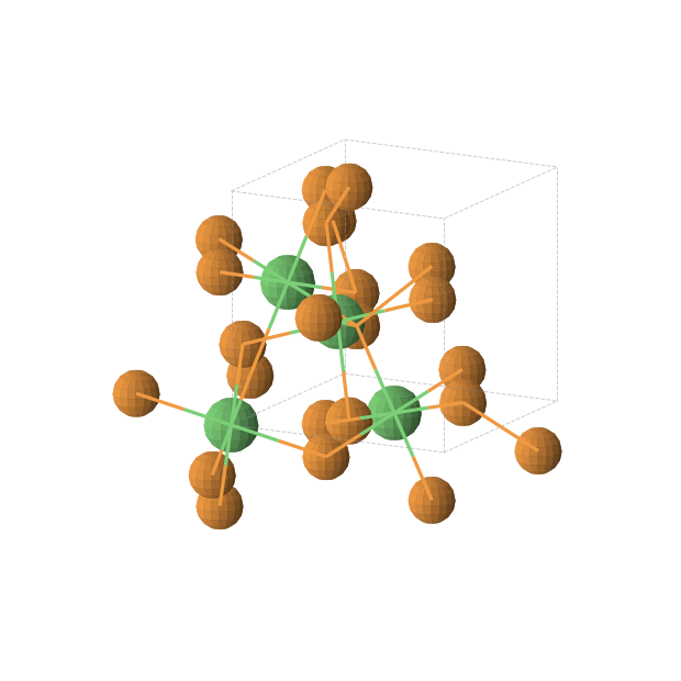 Crystal structure of NiP2 (cubic, Pa-3 (No. 205))
