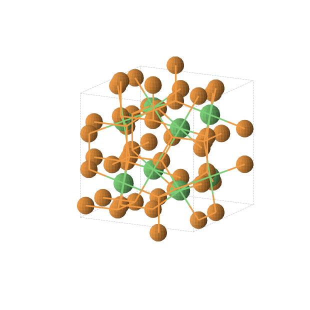 Crystal structure of NiP3 (cubic, Im-3 (No. 204))