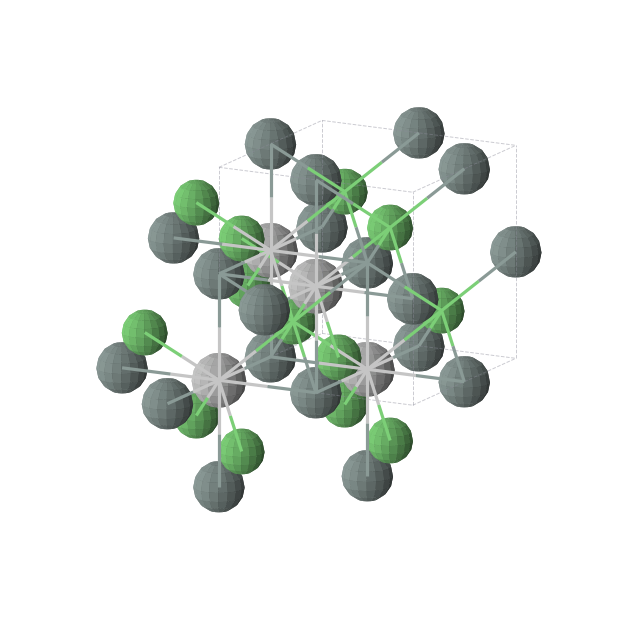 Crystal structure of NiSnTi (cubic, F-43m (No. 216))