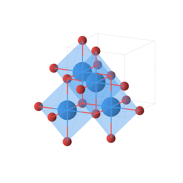 Crystal structure of NpO (cubic, Fm-3m (No. 225))
