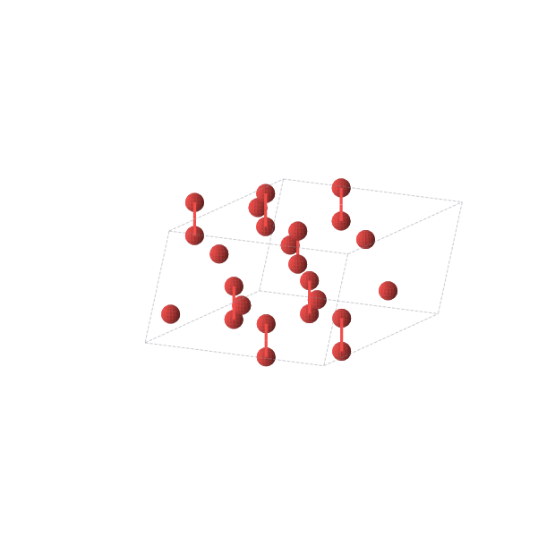 Crystal structure of O (monoclinic, C2/m (No. 12))