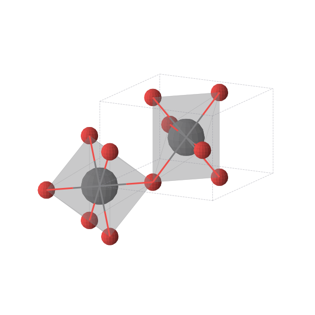 Crystal structure of PbO2 (tetragonal, P42/mnm (No. 136))
