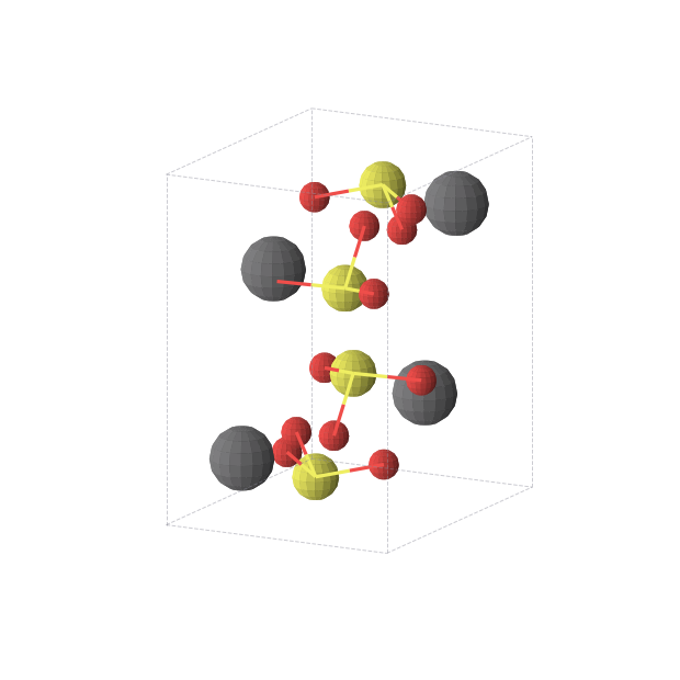 Crystal structure of PbSO3 (orthorhombic, Pnma (No. 62))