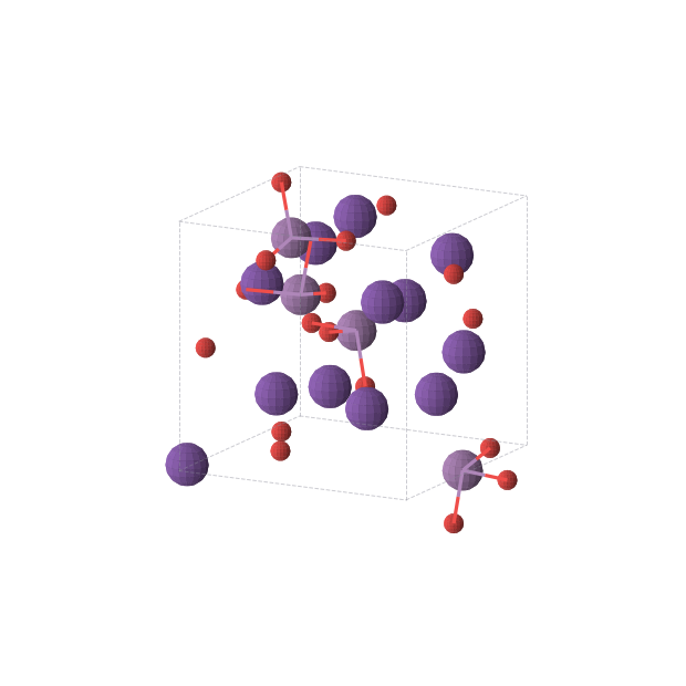 Crystal structure of Rb3SbO3 (cubic, P213 (No. 198))