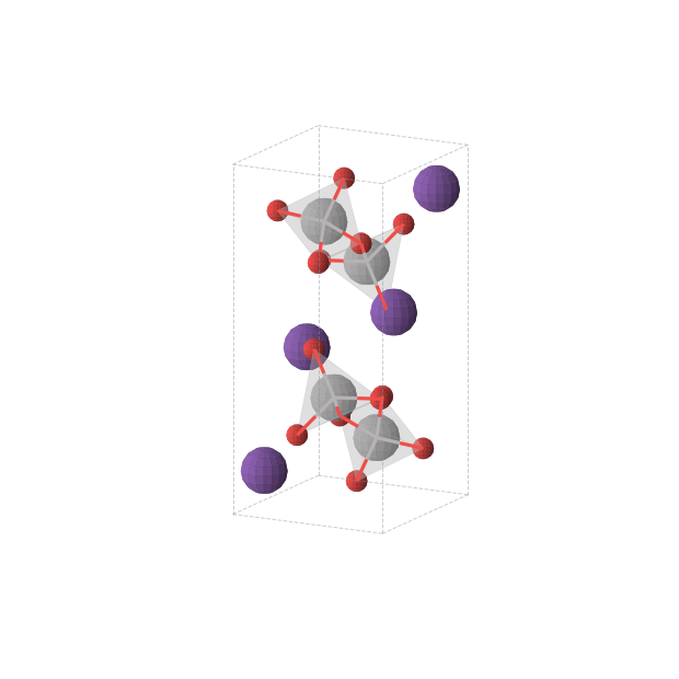 Crystal structure of RbVO3 (orthorhombic, Pbcm (No. 57))