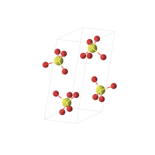 Crystal structure of SO3 (monoclinic, P21/c (No. 14))