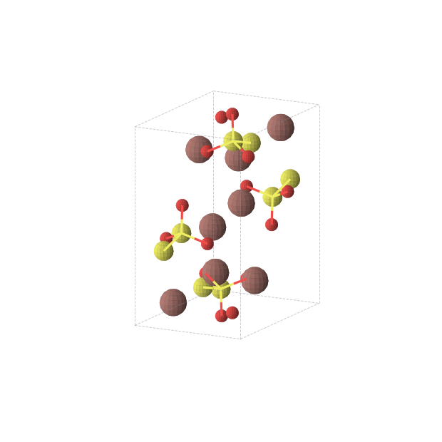 Crystal structure of Tl2S2O3 (orthorhombic, Pnma (No. 62))