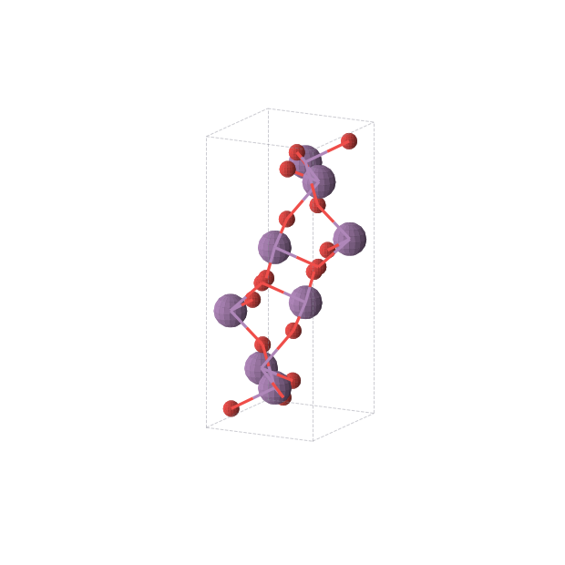 Crystal structure of Sb2O3 (orthorhombic, Pccn (No. 56))