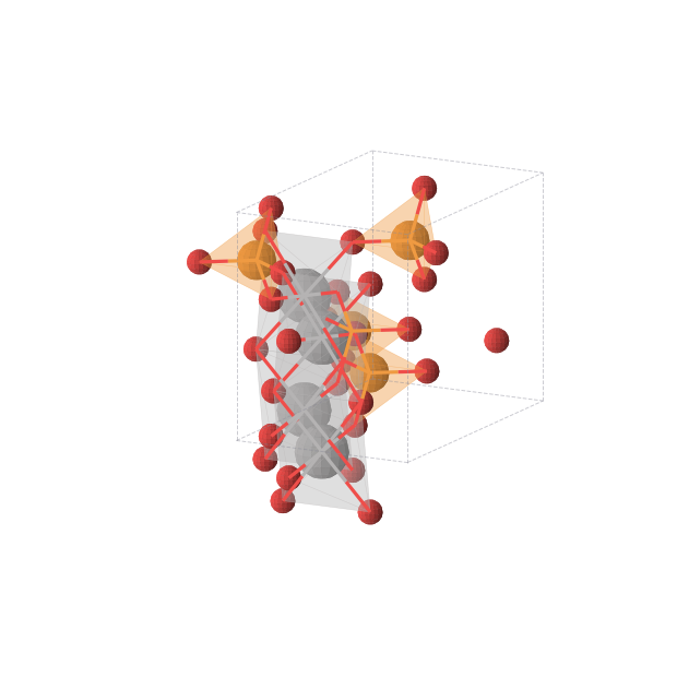 Crystal structure of VPO4 (orthorhombic, Cmcm (No. 63))