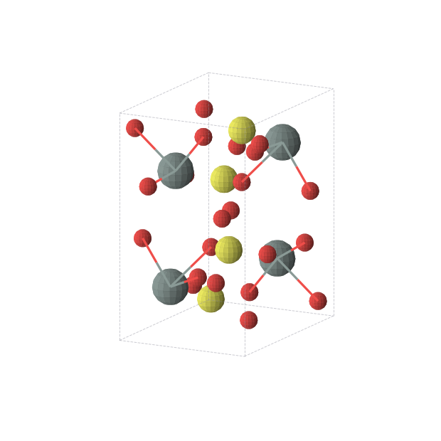 Crystal structure of SnSO4 (orthorhombic, Pbca (No. 61))