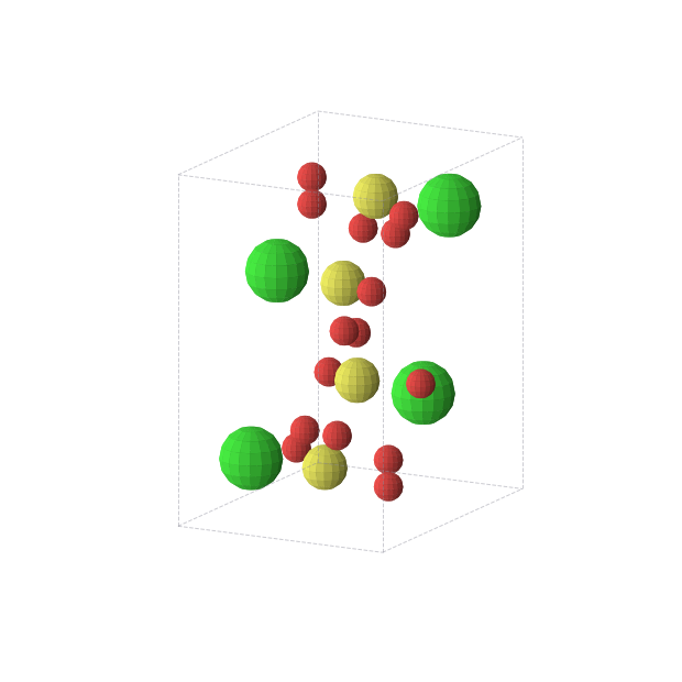 Crystal structure of SrSO4 (orthorhombic, Pnma (No. 62))
