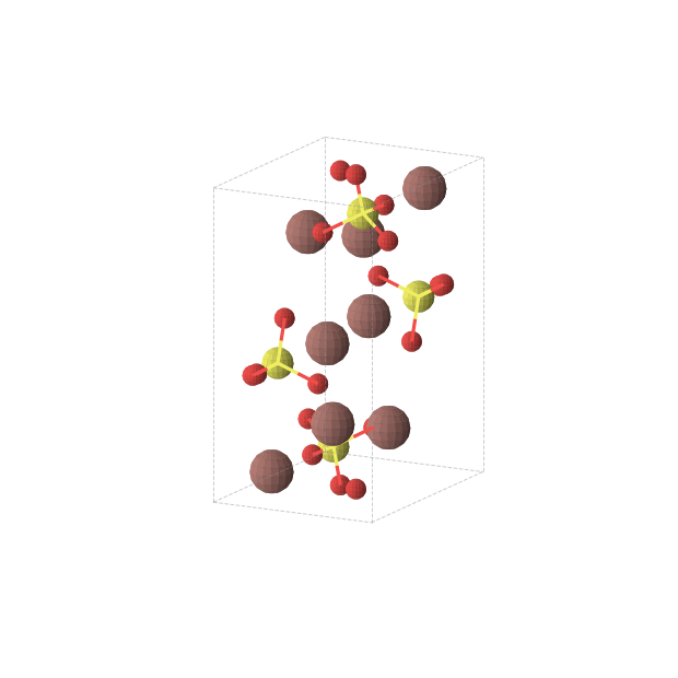 Crystal structure of Tl2SO4 (orthorhombic, Pnma (No. 62))