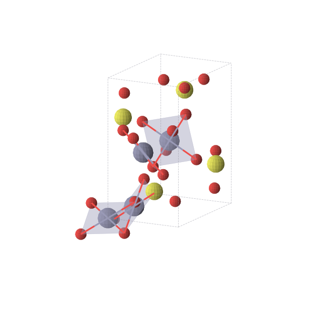 Crystal structure of ZnSO4 (orthorhombic, Pnma (No. 62))