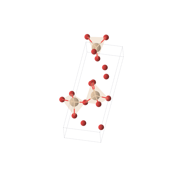 Crystal structure of SiO4 (triclinic, P1 (No. 1))