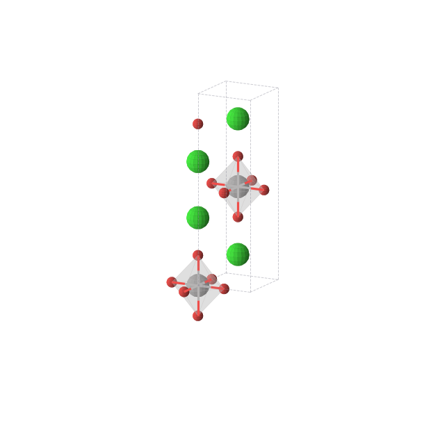 Crystal structure of Sr2VO4 (tetragonal, I4/mmm (No. 139))