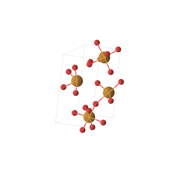 Crystal structure of Te2O5 (monoclinic, P21 (No. 4))