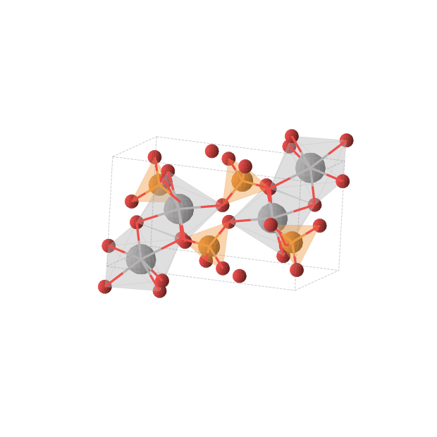 Crystal structure of V2P2O7 (monoclinic, P21/c (No. 14))