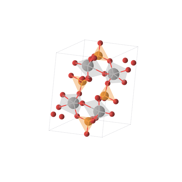 Crystal structure of O14P2V2 (monoclinic, P21/c (No. 14))